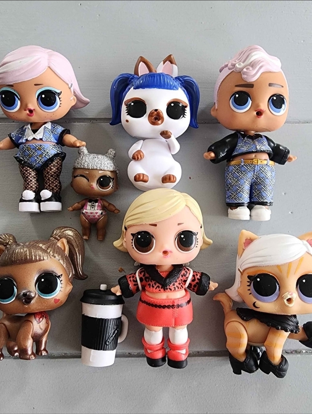 MGA LOL Surprise! Doll / Mixed Pet Lot of 6 Collection Mini Dolls Uptown Cuties
